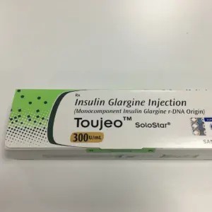Toujeo 300 U/mL SoloStar (Insulin Glargine) pre-filled pen for 24-hour blood sugar control. Available for secure cold-chain shipping to the USA, UK, and UAE
