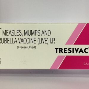 Tresivac PFS (MMR Vaccine) pre-filled syringe for protection against Measles, Mumps, and Rubella. Available for secure cold-chain shipping to the USA, UK, and UAE.