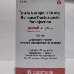 Trumab 150 mg (Trastuzumab) injection by Glenmark for HER2-positive cancer treatment. Available for secure cold-chain shipping to the USA, UK, and UAE.