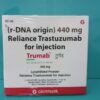Trumab 440 mg (Trastuzumab) injection by Glenmark for HER2-positive cancer treatment. Available for secure cold-chain shipping to the USA, UK, and UAE.