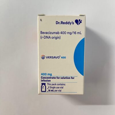 Versavo 400 mg (Bevacizumab) injection by Dr. Reddy's. Available for secure cold-chain shipping to the USA, UK, and UAE