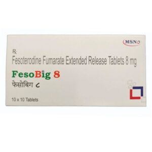 Fesoterodine 8mg Extended-Release Tablet Box and Blister Pack – FESOBIG 8 MSN Generic Toviaz Bladder Medication