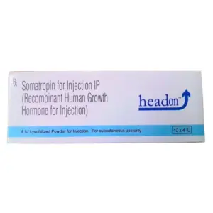 Headon HGH Somatropin 4 IU Injection Vial by Sun Pharma – Recombinant Human Growth Hormone Therapy