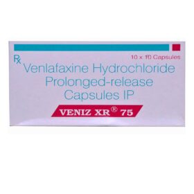 Venlafaxine 75mg generic for Effexor XR SNRI medication for depression and anxiety sun pharma veniz xr 75